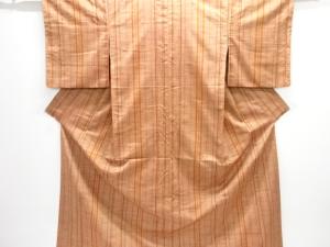 刺し子　縞模様手織り紬着物